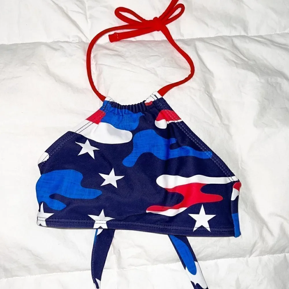 Kanu Surf Red White & Blue,   Halter Top Bikini for Baby